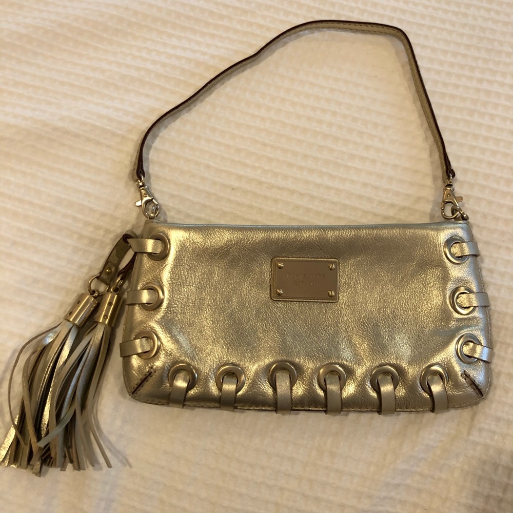 Michael Kors Gold Tassel Clutch Bag